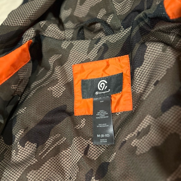 Champion Orange Wind Breaker with Camouflage lining Size M 8/10 ** EUC** - Picture 5 of 6